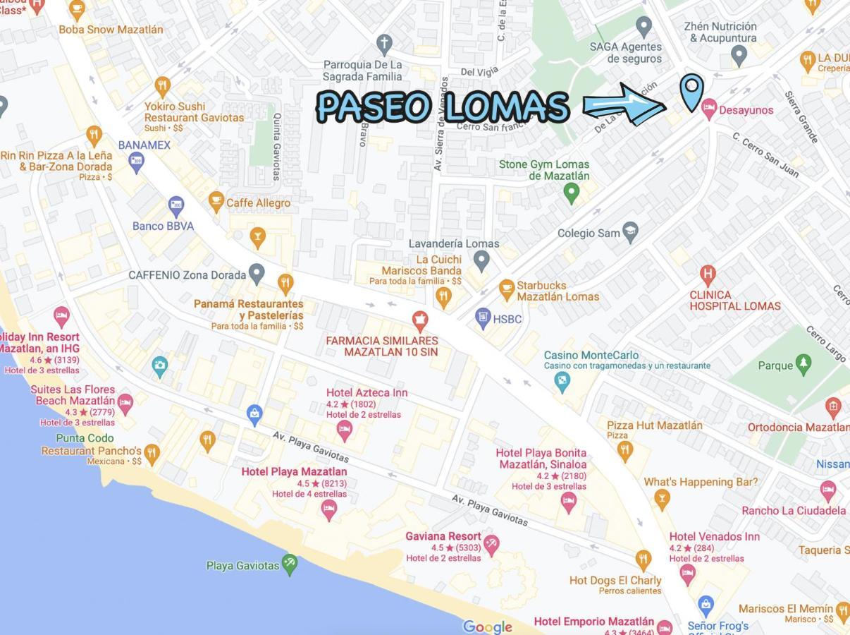 Paseo Lomas, Muy Centrico Y Equipado A 5 Min Playa Apartman Mazatlán Kültér fotó